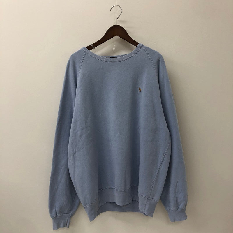 【現状渡し品】【メンズ】 Polo by Ralph Lauren ポロバイラルフローレン RAGLAN SLEEVE SWEAT ラグラン スリーブ スウェット 長袖 トップス 147-250912-yo-25-tei サイズ：L カラー：ブルー 万代Net店