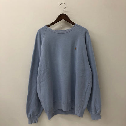 【現状渡し品】【メンズ】 Polo by Ralph Lauren ポロバイラルフローレン RAGLAN SLEEVE SWEAT ラグラン スリーブ スウェット 長袖 トップス 147-250912-yo-25-tei サイズ：L カラー：ブルー 万代Net店