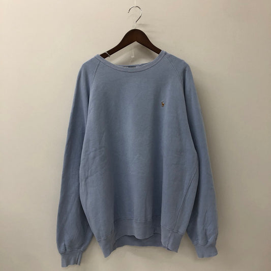 【現状渡し品】【メンズ】 Polo by Ralph Lauren ポロバイラルフローレン RAGLAN SLEEVE SWEAT ラグラン スリーブ スウェット 長袖 トップス 147-250912-yo-25-tei サイズ：L カラー：ブルー 万代Net店
