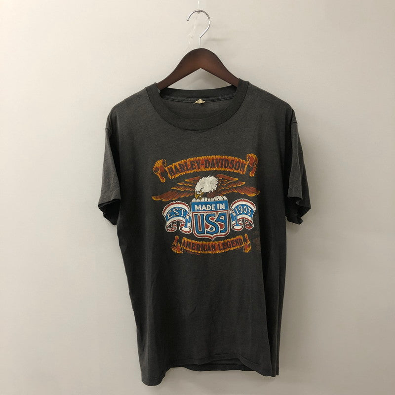 【現状渡し品】【メンズ】 SCREEN STARS スクリーンスターズ 80's HARLEY-DAVIDSON 3D EMBLEM T-SHIRT VINTAGE 80年代 ハーレーダビッドソン スリーディー エンブレム Tシャツ 半袖 トップス ヴィンテージ 145-250818-KS-22-tei サイズ：XL カラー：ブラック 万代Net店