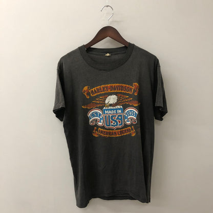 【現状渡し品】【メンズ】 SCREEN STARS スクリーンスターズ 80's HARLEY-DAVIDSON 3D EMBLEM T-SHIRT VINTAGE 80年代 ハーレーダビッドソン スリーディー エンブレム Tシャツ 半袖 トップス ヴィンテージ 145-250818-KS-22-tei サイズ：XL カラー：ブラック 万代Net店