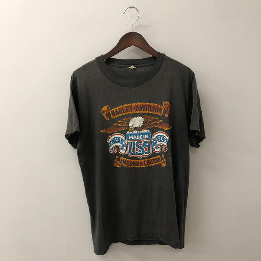 【現状渡し品】【メンズ】 SCREEN STARS スクリーンスターズ 80's HARLEY-DAVIDSON 3D EMBLEM T-SHIRT VINTAGE 80年代 ハーレーダビッドソン スリーディー エンブレム Tシャツ 半袖 トップス ヴィンテージ 145-250818-KS-22-tei サイズ：XL カラー：ブラック 万代Net店