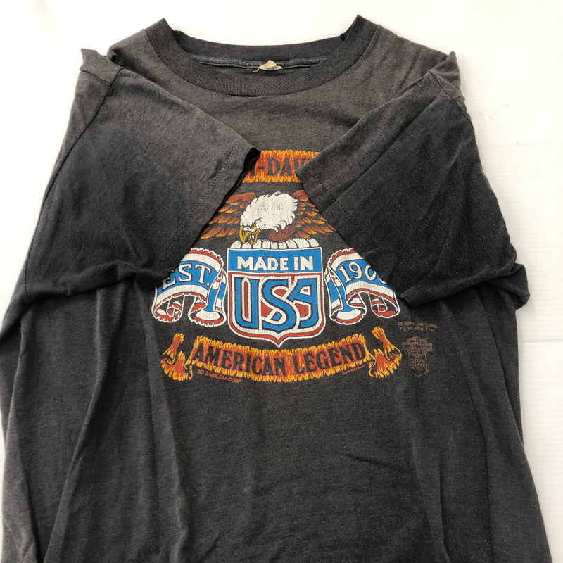 【現状渡し品】【メンズ】 SCREEN STARS スクリーンスターズ 80's HARLEY-DAVIDSON 3D EMBLEM T-SHIRT VINTAGE 80年代 ハーレーダビッドソン スリーディー エンブレム Tシャツ 半袖 トップス ヴィンテージ 145-250818-KS-22-tei サイズ：XL カラー：ブラック 万代Net店