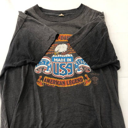 【現状渡し品】【メンズ】 SCREEN STARS スクリーンスターズ 80's HARLEY-DAVIDSON 3D EMBLEM T-SHIRT VINTAGE 80年代 ハーレーダビッドソン スリーディー エンブレム Tシャツ 半袖 トップス ヴィンテージ 145-250818-KS-22-tei サイズ：XL カラー：ブラック 万代Net店