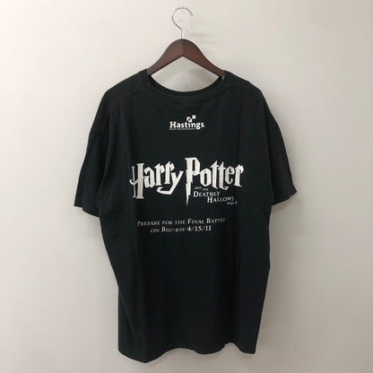 【中古品】【メンズ】 HARRY POTTER AND THE DEATHLY HALLOWS PART1 ハリーポッター アンド ザ デスリー ハローズ パートワン 00's S/S PRINT TEE 00年代 ショートスリーブ プリント Tシャツ anvilボディ 145-250818-KS-18-tei サイズ：XL カラー：ブラック 万代Net店