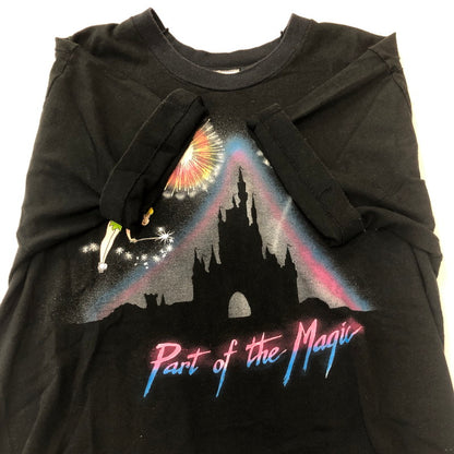 【中古品】【メンズ】 Disney ディズニー 90's PART OF THE MAGIC TINKERBELL T-SHIRT 90年代 パート オブ ザ マジック ティンカーベル Tシャツ 半袖 トップス USA製 145-250818-KS-17-tei サイズ：L カラー：ブラック 万代Net店