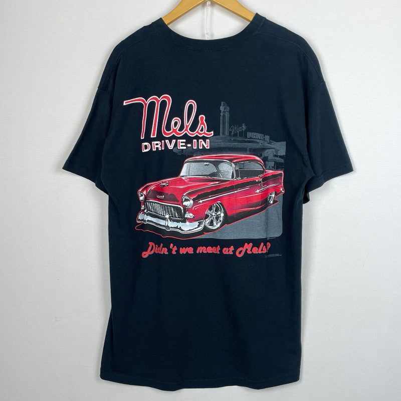 【中古品】【メンズ】 GILDAN ギルダン MELS DRIVE-IN TEE メルズ ドライブ イン Tシャツ 半袖 トップス 145-260731-sa-07-tei サイズ：L カラー：ブラック 万代Net店