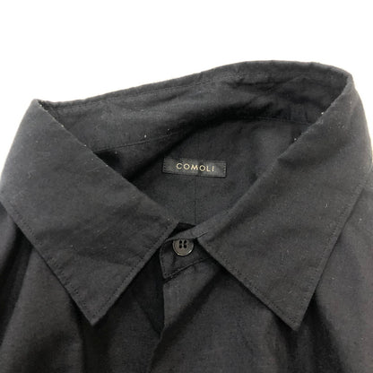 【中古品】【メンズ】 COMOLI コモリ 24SS KHADI COTTON KOMORI SHIRT Z01-02011 カディ コットン コモリ シャツ 長袖 トップス 140-250818-KS-13-tei サイズ：5 カラー：ブラック 万代Net店