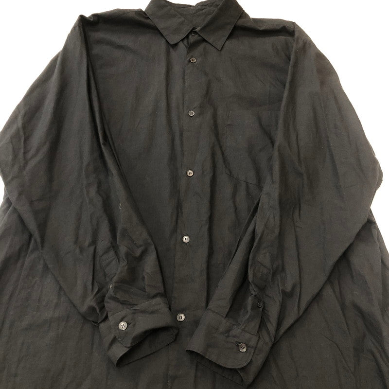 【中古品】【メンズ】 COMOLI コモリ 24SS KHADI COTTON KOMORI SHIRT Z01-02011 カディ コットン コモリ シャツ 長袖 トップス 140-250818-KS-13-tei サイズ：5 カラー：ブラック 万代Net店
