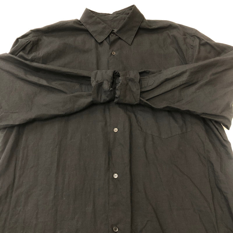 【中古品】【メンズ】 COMOLI コモリ 24SS KHADI COTTON KOMORI SHIRT Z01-02011 カディ コットン コモリ シャツ 長袖 トップス 140-250818-KS-13-tei サイズ：5 カラー：ブラック 万代Net店
