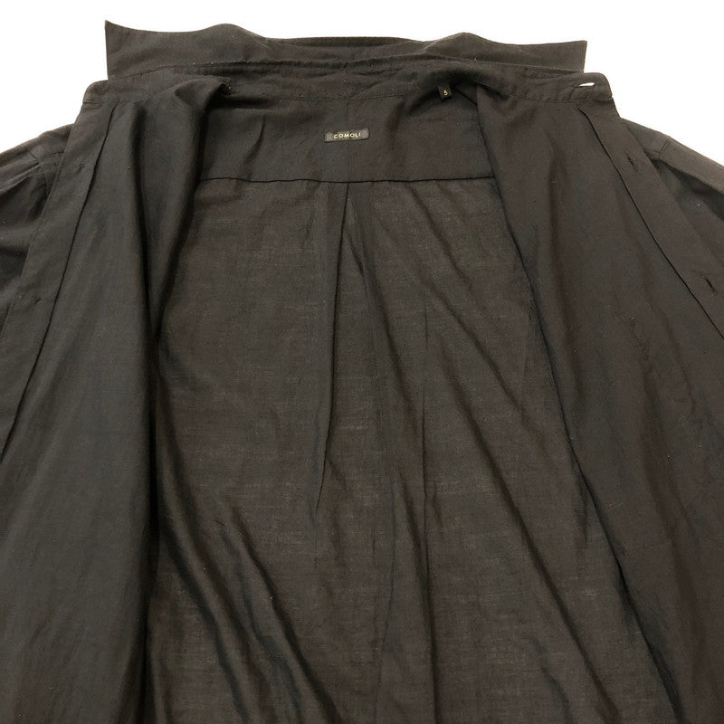 【中古品】【メンズ】 COMOLI コモリ 24SS KHADI COTTON KOMORI SHIRT Z01-02011 カディ コットン コモリ シャツ 長袖 トップス 140-250818-KS-13-tei サイズ：5 カラー：ブラック 万代Net店
