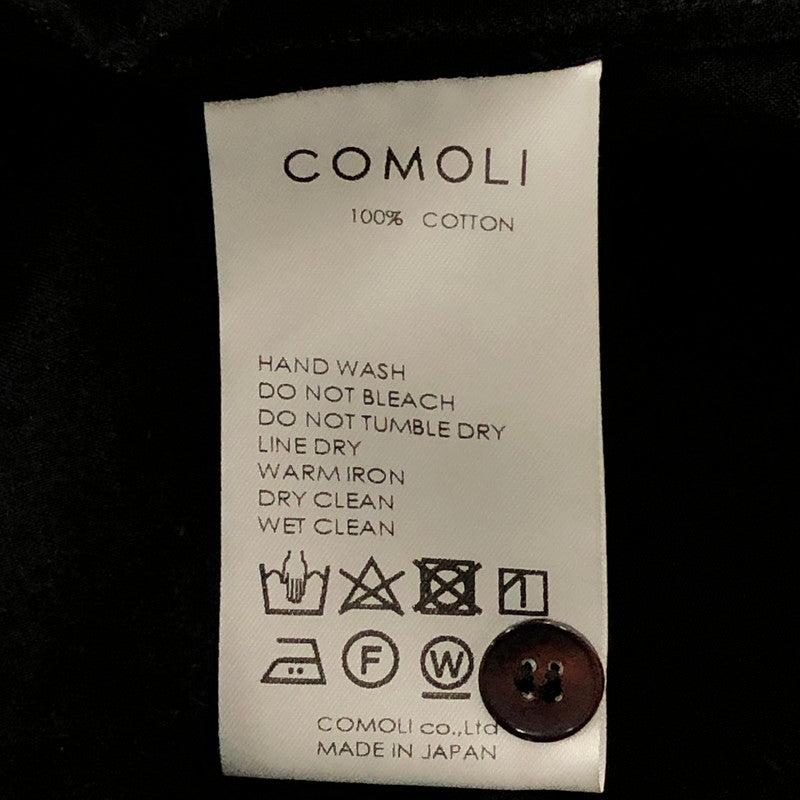 【中古品】【メンズ】 COMOLI コモリ 24SS KHADI COTTON KOMORI SHIRT Z01-02011 カディ コットン コモリ シャツ 長袖 トップス 140-250818-KS-13-tei サイズ：5 カラー：ブラック 万代Net店