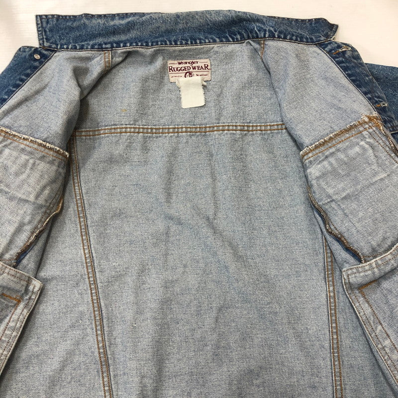 【現状渡し品】【メンズ】 Wrangler ラングラー 90's RUGGED WEAR DENIM JACKET 90年代 ラギッド ウェア デニムジャケット ライトアウター 145-250818-KS-25-tei サイズ：表記無し カラー：インディゴ 万代Net店