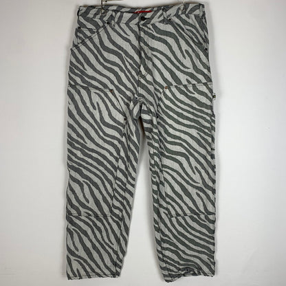 【現状渡し品】【メンズ】 Supreme シュプリーム 24SS DOUBLE KNEE PAINTER PANT ダブル ニー ペインター パンツ ボトムス 149-251217-yy-01-fuz サイズ：34 カラー：ゼブラ 万代Net店