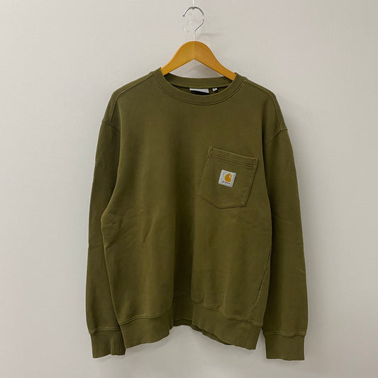 【中古品】【メンズ】 CARHARTT WIP カーハート ワークインプログレス POCKET SWEATSHIRT ポケットスウェット シャツ トップス トレーナー 145-250817-ts-21-tei サイズ：M カラー：カーキ 万代Net店
