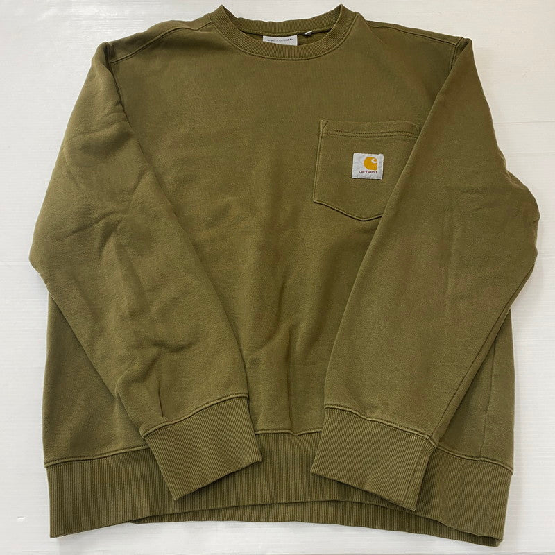 【中古品】【メンズ】 CARHARTT WIP カーハート ワークインプログレス POCKET SWEATSHIRT ポケットスウェット シャツ トップス トレーナー 145-250817-ts-21-tei サイズ：M カラー：カーキ 万代Net店