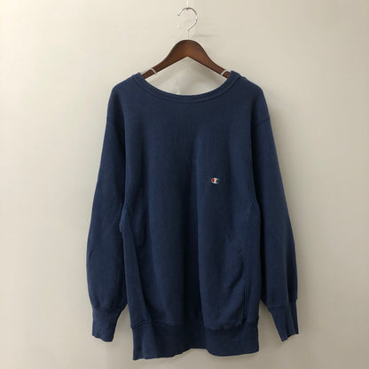 【中古品】【メンズ】 Champion チャンピオン 90’s REVERSE WEAVE CREWNECK SWEAT SHIRT 90年代 リバースウィーブ クルーネック スウェットシャツ トレーナー 刺繍タグ 145-250825-KS-25-tei サイズ：XL カラー：ネイビー 万代Net店