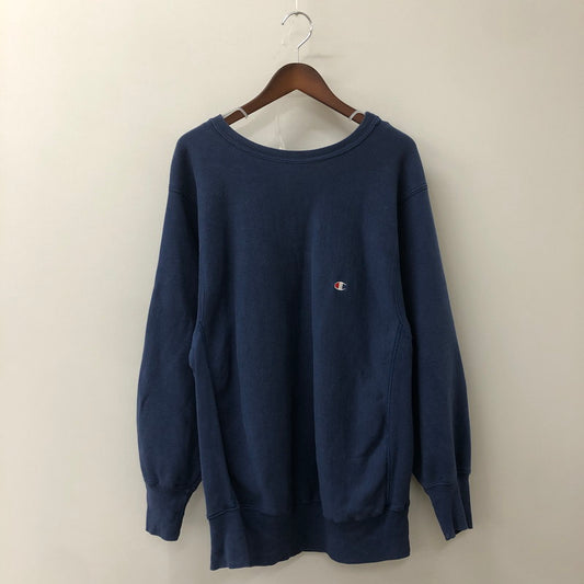 【中古品】【メンズ】 Champion チャンピオン 90’s REVERSE WEAVE CREWNECK SWEAT SHIRT 90年代 リバースウィーブ クルーネック スウェットシャツ トレーナー 刺繍タグ 145-250825-KS-25-tei サイズ：XL カラー：ネイビー 万代Net店