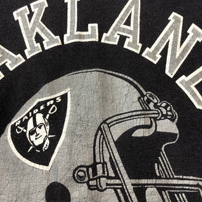 【現状渡し品】【メンズ】 Champion チャンピオン 80's OAKLAND RAIDERS S/S TEE VINTAGE 80年代 オークランド ライダース ショートスリーブ Tシャツ 半袖 トップス トリコタグ ヴィンテージ 145-250823-yo-16-tei サイズ：M カラー：ブラック 万代Net店