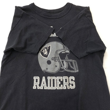 【現状渡し品】【メンズ】 Champion チャンピオン 80's OAKLAND RAIDERS S/S TEE VINTAGE 80年代 オークランド ライダース ショートスリーブ Tシャツ 半袖 トップス トリコタグ ヴィンテージ 145-250823-yo-16-tei サイズ：M カラー：ブラック 万代Net店