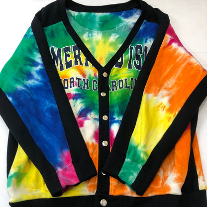 【中古品】【メンズ】 COTE MER コートメール REMAKE TIE‐DYE CARDIGAN リメイク タイダイ カーディガン トップス 141-250824-ts-01-tei サイズ：フリー カラー：マルチ 万代Net店