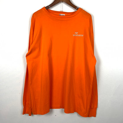 【中古品】【メンズ】 LIFEWEAR ライフウェア THE SHOEGAZER LOGO TEE シューゲイザー 刺しゅう ロゴ Tシャツ 長袖 トップス 145-260806-yo-05-tei サイズ：XL カラー：オレンジ 万代Net店