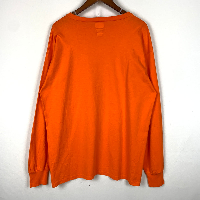 【中古品】【メンズ】 LIFEWEAR ライフウェア THE SHOEGAZER LOGO TEE シューゲイザー 刺しゅう ロゴ Tシャツ 長袖 トップス 145-260806-yo-05-tei サイズ：XL カラー：オレンジ 万代Net店