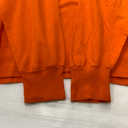 【中古品】【メンズ】 LIFEWEAR ライフウェア THE SHOEGAZER LOGO TEE シューゲイザー 刺しゅう ロゴ Tシャツ 長袖 トップス 145-260806-yo-05-tei サイズ：XL カラー：オレンジ 万代Net店