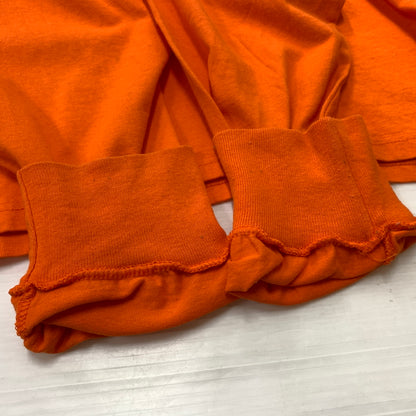 【中古品】【メンズ】 LIFEWEAR ライフウェア THE SHOEGAZER LOGO TEE シューゲイザー 刺しゅう ロゴ Tシャツ 長袖 トップス 145-260806-yo-05-tei サイズ：XL カラー：オレンジ 万代Net店