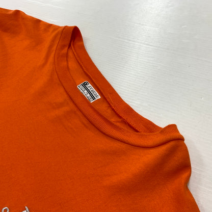【中古品】【メンズ】 LIFEWEAR ライフウェア THE SHOEGAZER LOGO TEE シューゲイザー 刺しゅう ロゴ Tシャツ 長袖 トップス 145-260806-yo-05-tei サイズ：XL カラー：オレンジ 万代Net店