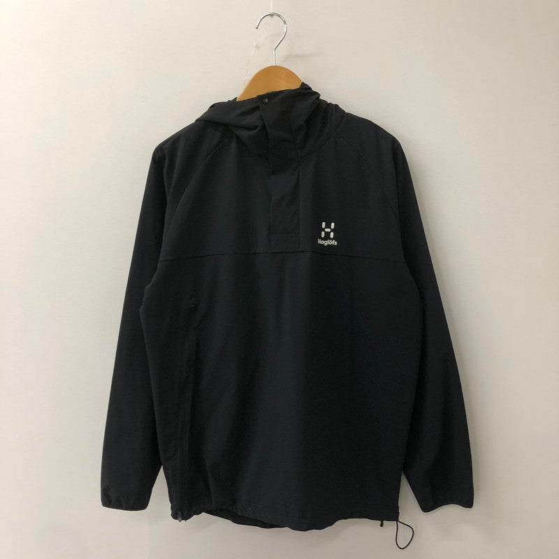 【中古品】【メンズ/レディース】 HAGLOFS ホグロフス SOFT SHELL ANORAK 010515 ソフトシェル アノラック ジャケット ライトアウター 144-250820-KS-08-tei サイズ：S カラー：BLACK 万代Net店