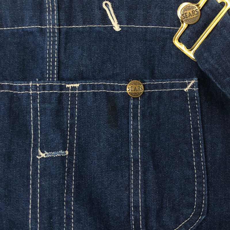 【中古品】【メンズ】 SEARS シアーズ DENIM OVERALL デニム オーバーオール ボトムス パンツ USA製 145-250831-KS-20-tei サイズ：42X30 カラー：インディゴ 万代Net店