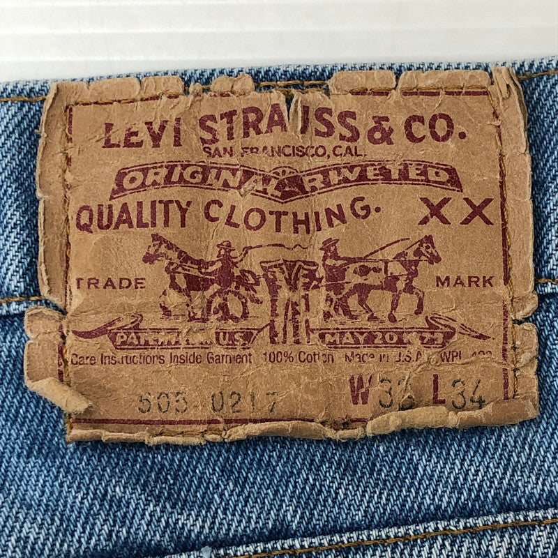 【中古品】【メンズ】 Levi's リーバイス 80’s 505 DENIM PANTS 505-0217 VINTAGE 80年代 デニムパンツ ボトムス ジーンズ ヴィンテージ ボタン裏 刻印532 156-250831-KS-24-tei サイズ：W33L34 カラー：インディゴ 万代Net店