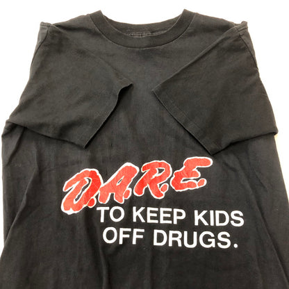 【現状渡し品】【メンズ】 TENNESSEEE RIVER テネシーリバー 90's D.A.R.E PRINT TEE 90年代 D.A.R.E プリント Tシャツ 半袖 トップス 145-250825-KS-28-tei サイズ：M カラー：ブラック 万代Net店