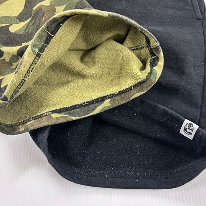 【中古品】【メンズ】 A BATHING APE アベイシングエイプ 1ST CAMO BACK SHARK SWEAT SHORTS ファースト カモ バック シャーク スウェット ショーツ ボトムス ハーフパンツ 153-250823-yo-27-tei サイズ：XL カラー：ブラック/カモ 万代Net店