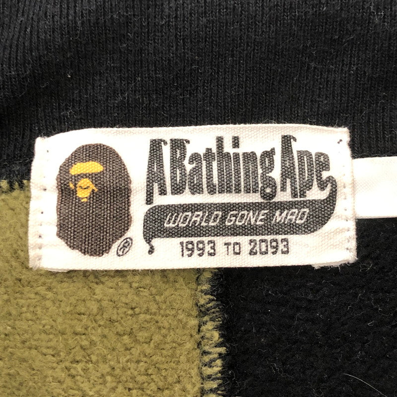 【中古品】【メンズ】 A BATHING APE アベイシングエイプ 1ST CAMO BACK SHARK SWEAT SHORTS ファースト カモ バック シャーク スウェット ショーツ ボトムス ハーフパンツ 153-250823-yo-27-tei サイズ：XL カラー：ブラック/カモ 万代Net店