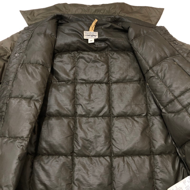 【中古品】【メンズ】 Rocky Mountain FeatherBed ロッキーマウンテンフェザーベッド × JOURNAL STANDARD ジャーナルスタンダード 別注 コラボ DOWN SHIRT 450-502-65 ダウン シャツ ライトアウター 145-250915-ts-09-tei サイズ：36 カラー：カーキ 万代Net店