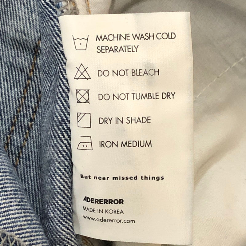 【現状渡し品】【メンズ】 ADERERROR アンダーエラー SV TAG JEANS BMSGFYJE102BLS シルバータグ ジーンズ ボトムス デニムパンツ 152-250823-yo-26-tei サイズ：S カラー：ブルー 万代Net店