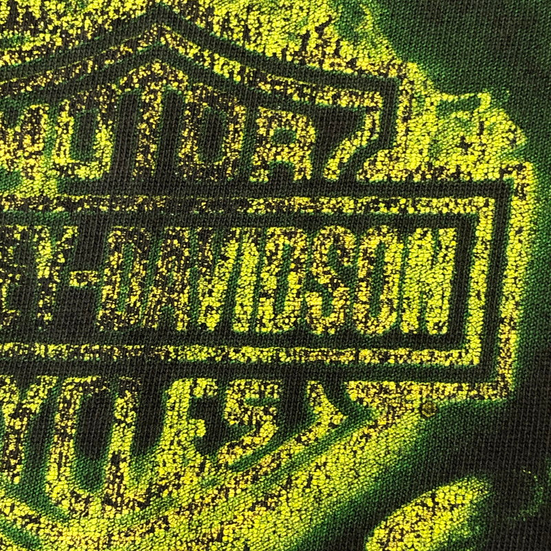 【現状渡し品】【メンズ】 HARLEY DAVIDSON ハーレーダビッドソン 00’s HARLEY HEAVEN SKULL TEE S/S 2000年代 ハーレーヘヴンスカルTシャツ ショートスリーブ トップス 半袖 145-250824-ts-20-tei サイズ：サイズ不明 カラー：ブラック 万代Net店