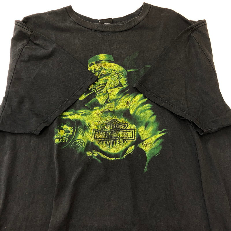 【現状渡し品】【メンズ】 HARLEY DAVIDSON ハーレーダビッドソン 00’s HARLEY HEAVEN SKULL TEE S/S 2000年代 ハーレーヘヴンスカルTシャツ ショートスリーブ トップス 半袖 145-250824-ts-20-tei サイズ：サイズ不明 カラー：ブラック 万代Net店