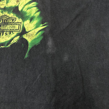 【現状渡し品】【メンズ】 HARLEY DAVIDSON ハーレーダビッドソン 00’s HARLEY HEAVEN SKULL TEE S/S 2000年代 ハーレーヘヴンスカルTシャツ ショートスリーブ トップス 半袖 145-250824-ts-20-tei サイズ：サイズ不明 カラー：ブラック 万代Net店