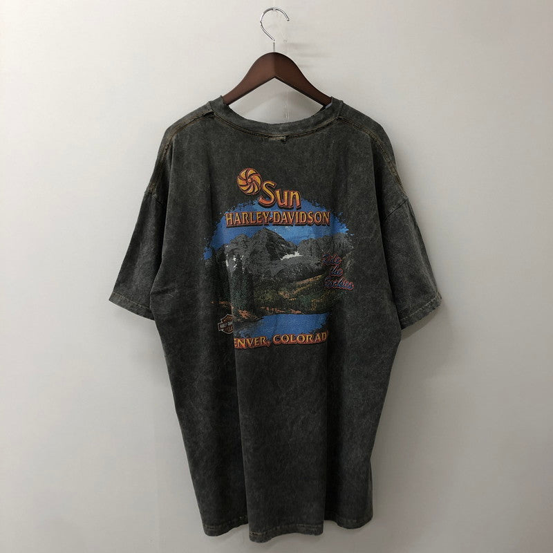 【現状渡し品】【メンズ】 HARLEY DAVIDSON ハーレーダビッドソン DENVER COLORADO TEE S/S MADE IN USA デンバーコロラド Tシャツ ショートスリーブ トップス 半袖 USA製 145-250824-ts-19-tei サイズ：XL カラー：ブラック 万代Net店