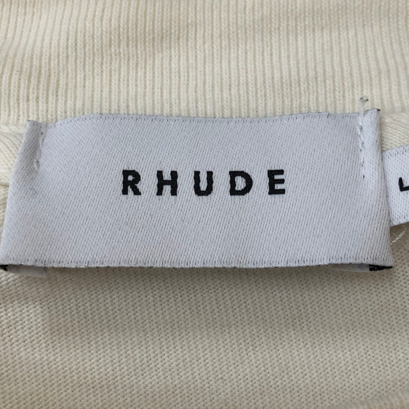 【中古品】【メンズ】 RHUDE ルード CHAMPIONSHIP RACING TEAM PODIUM TEE S/S チャンピオンシップ レーシング チーム ポディウム Tシャツ ショートスリーブ トップス 半袖 141-250824-ts-06-tei サイズ：L カラー：アイボリー 万代Net店
