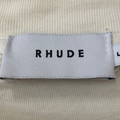 【中古品】【メンズ】 RHUDE ルード CHAMPIONSHIP RACING TEAM PODIUM TEE S/S チャンピオンシップ レーシング チーム ポディウム Tシャツ ショートスリーブ トップス 半袖 141-250824-ts-06-tei サイズ：L カラー：アイボリー 万代Net店