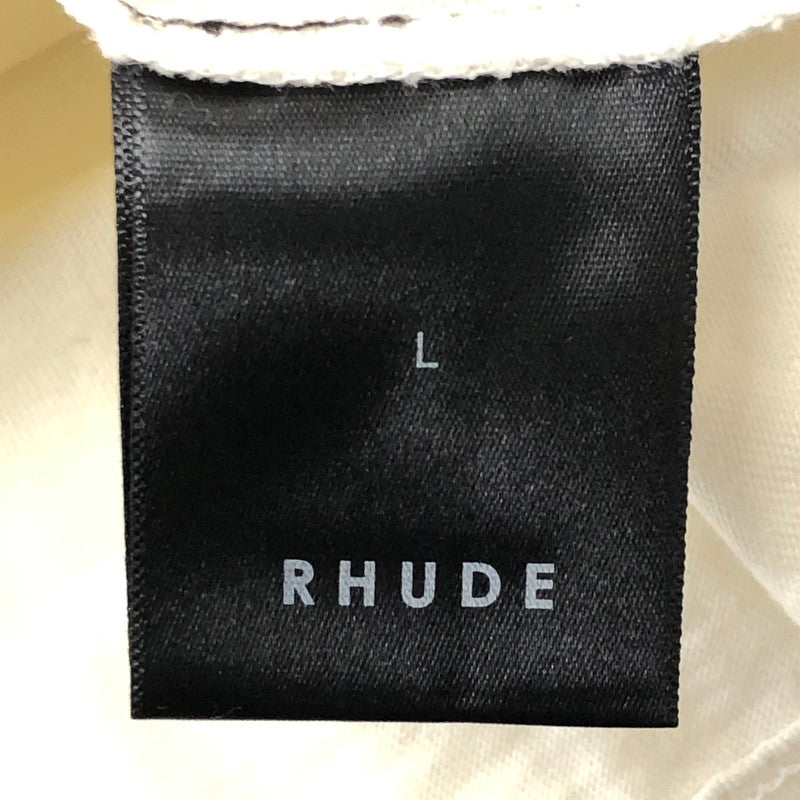 【中古品】【メンズ】 RHUDE ルード CHAMPIONSHIP RACING TEAM PODIUM TEE S/S チャンピオンシップ レーシング チーム ポディウム Tシャツ ショートスリーブ トップス 半袖 141-250824-ts-06-tei サイズ：L カラー：アイボリー 万代Net店