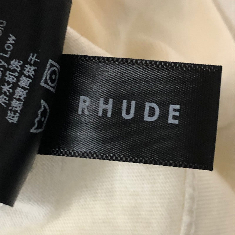 【中古品】【メンズ】 RHUDE ルード CHAMPIONSHIP RACING TEAM PODIUM TEE S/S チャンピオンシップ レーシング チーム ポディウム Tシャツ ショートスリーブ トップス 半袖 141-250824-ts-06-tei サイズ：L カラー：アイボリー 万代Net店