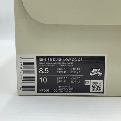 【中古品】【メンズ】 NIKE SB ナイキエスビー × FUTURA LABORATORIES フューチュララボラトリーズ 別注 コラボ DUNK LOW WHITE AND GEODE TEAL HF6061-400 ダンクロー スニーカー 靴 160-260129-ko-07-tei サイズ：26.5cm カラー：ブルー 万代Net店