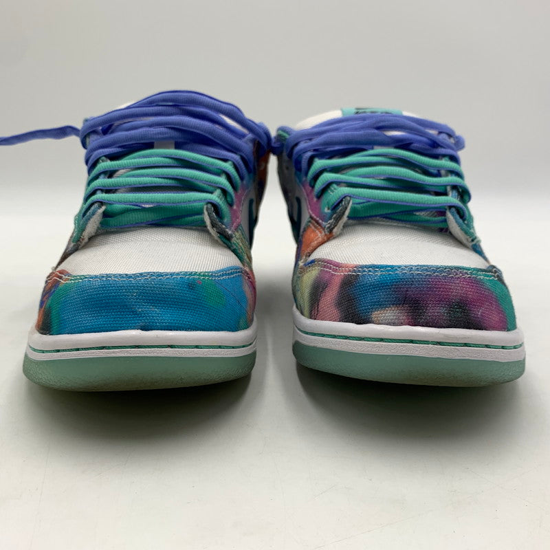 【中古品】【メンズ】 NIKE SB ナイキエスビー × FUTURA LABORATORIES フューチュララボラトリーズ 別注 コラボ DUNK LOW WHITE AND GEODE TEAL HF6061-400 ダンクロー スニーカー 靴 160-260129-ko-07-tei サイズ：26.5cm カラー：ブルー 万代Net店