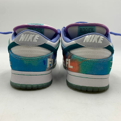 【中古品】【メンズ】 NIKE SB ナイキエスビー × FUTURA LABORATORIES フューチュララボラトリーズ 別注 コラボ DUNK LOW WHITE AND GEODE TEAL HF6061-400 ダンクロー スニーカー 靴 160-260129-ko-07-tei サイズ：26.5cm カラー：ブルー 万代Net店