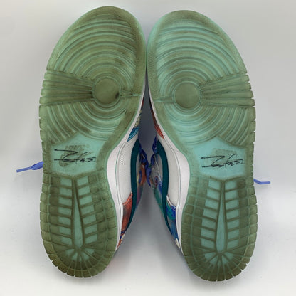 【中古品】【メンズ】 NIKE SB ナイキエスビー × FUTURA LABORATORIES フューチュララボラトリーズ 別注 コラボ DUNK LOW WHITE AND GEODE TEAL HF6061-400 ダンクロー スニーカー 靴 160-260129-ko-07-tei サイズ：26.5cm カラー：ブルー 万代Net店